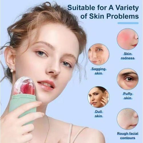 Face Ice Roller, rouleau de glaçage facial en silicone pour Massage,