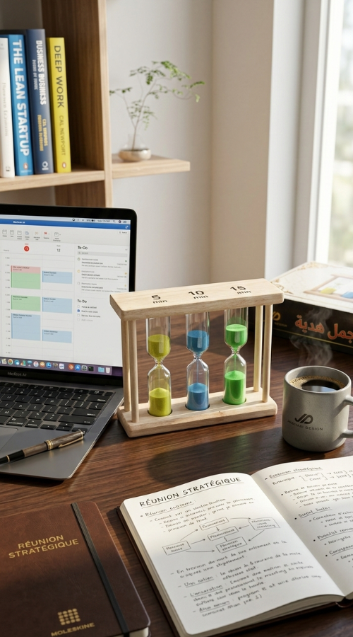 Sablier triple minuterie en bois – Gestion du temps élégante et efficace