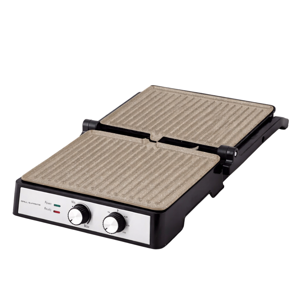 Daiko Grill Panini Ouverture 180° 2000W, Revêtement Granite, Minuterie Intégrée, PN-4274GMXK