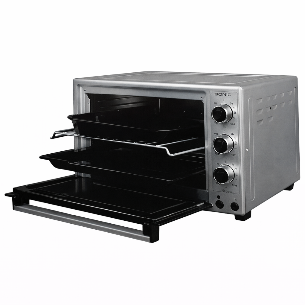 Sonic Four Électrique Chef Cook 45L 6 Fonctions, Chaleur Tournante & Double Vitrage, FE5022SC