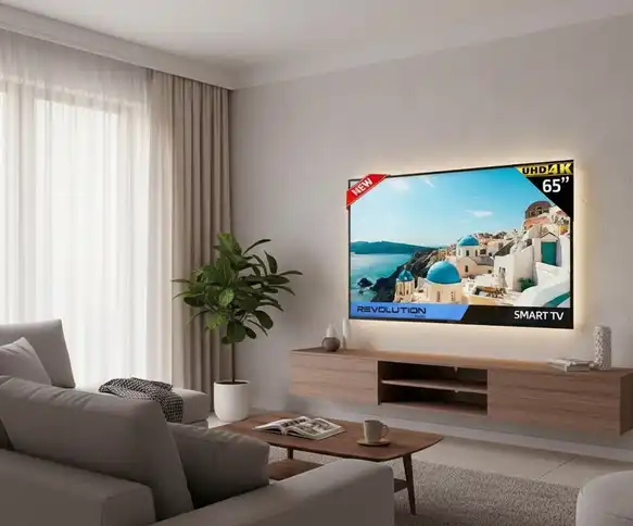 REVOLUTION TV 65 Smart TV Android Résolution 4K ultra HD, Récepteur Intégré