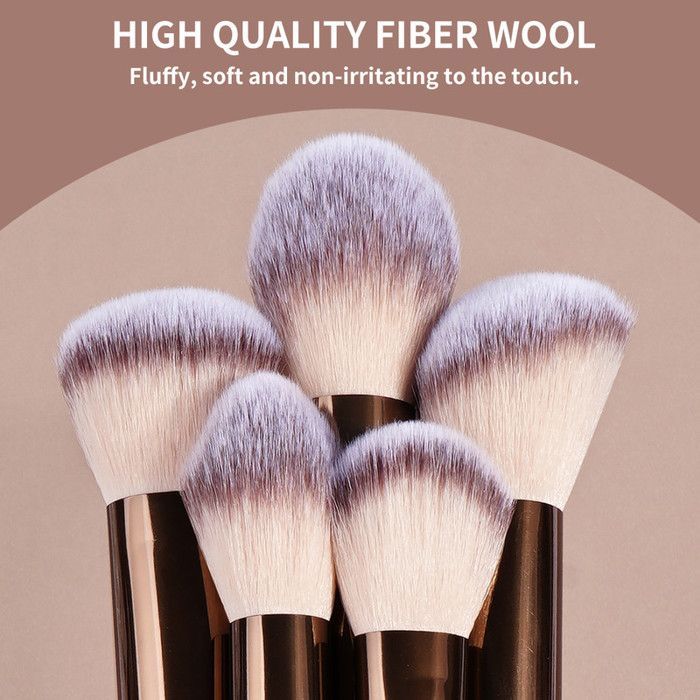 Image de 13pcs Make-up brush with 2pcs puff and bag - Unbranded