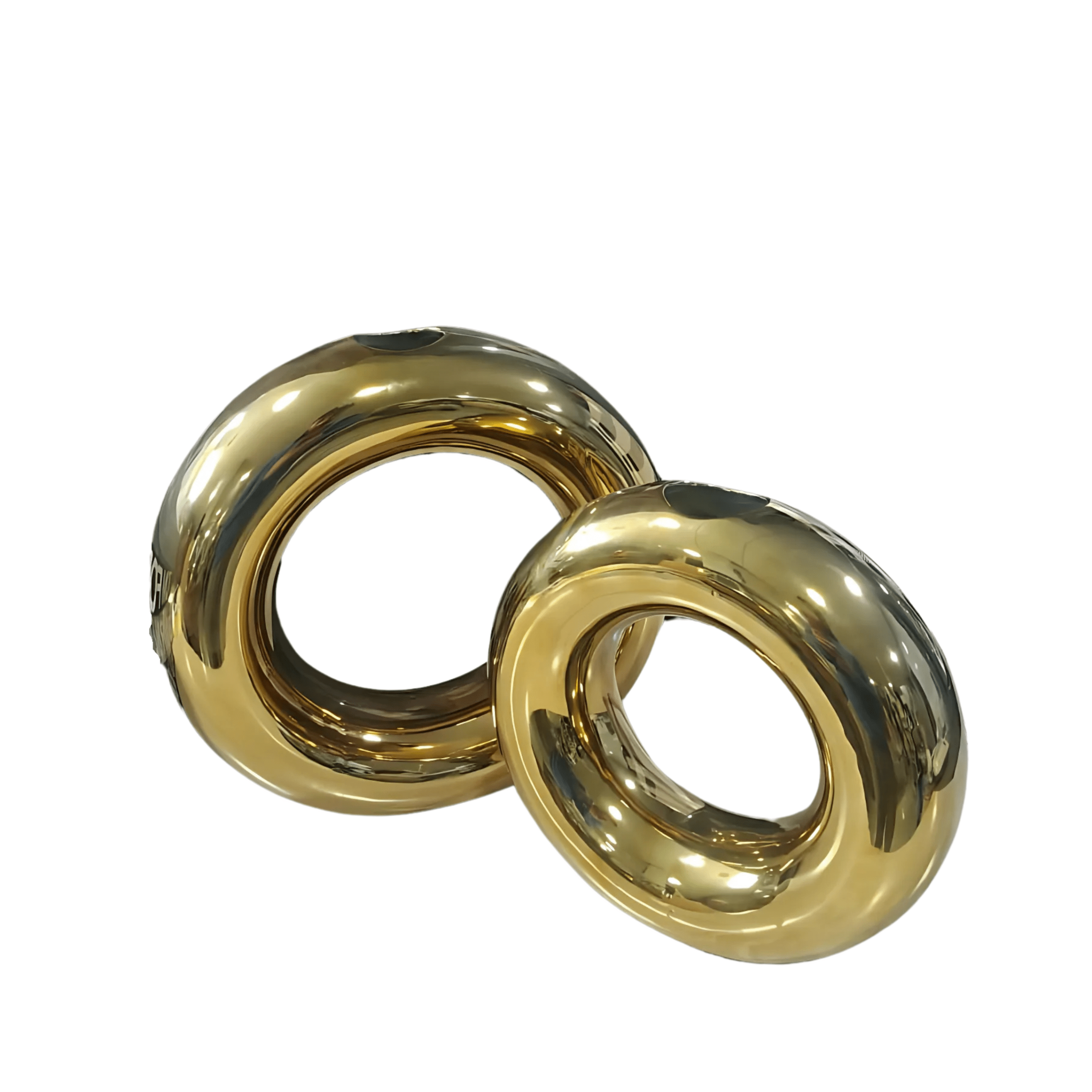 2pcs Duo vase doré en porcelaine