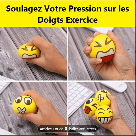 3 Boules Anti-stress, Jouets anti-stress avec des visages amusants