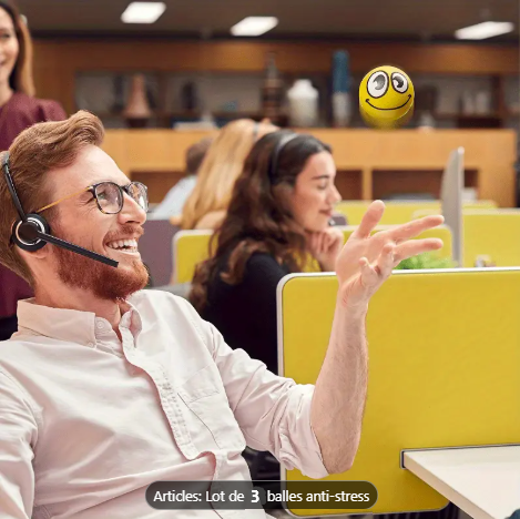Image de 3 Boules Anti-stress, Jouets anti-stress avec des visages amusants