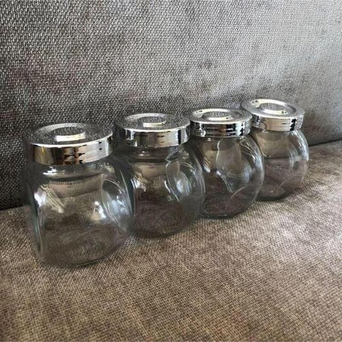 Image de 3 jarres 900ML chacune en verre avec couvercle très haute qualité