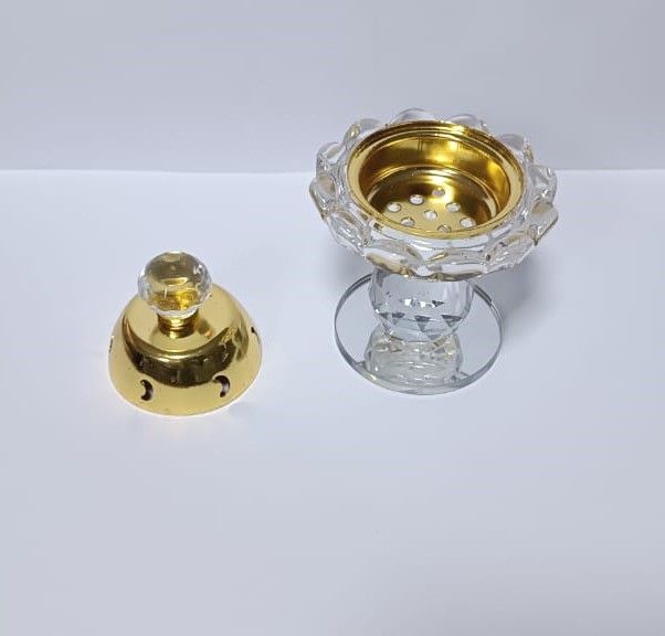 Image de 4pc :Ensemble de brûleurs d'encens en Verre, plateau élégant, boite et pince