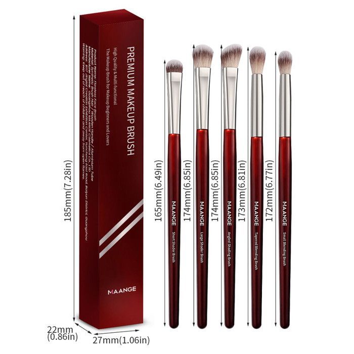 Image de 5pcs eye Make-up brush with box - Unbranded