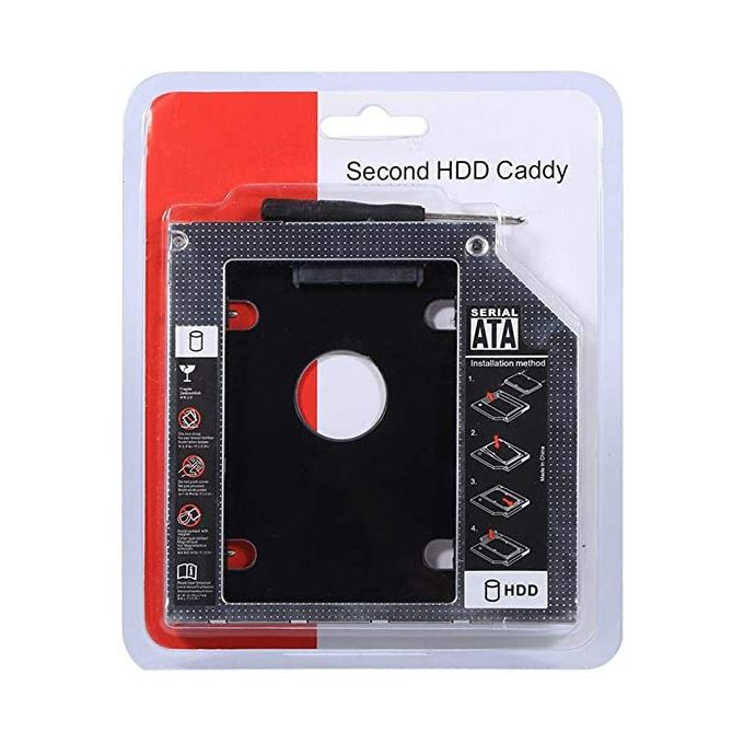 Adaptateur Support pour 2eme disque dur 2,5 "SSD Caddy Disque Baie Lecteur Optique Dur 9,0 mm SATA vers SATA,PC Portables