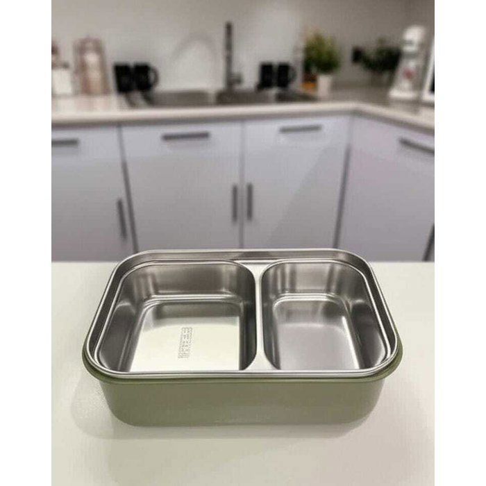 Boîte à Lunch Multifonction – 2 Compartiments Intérieurs – Étanche &amp; Portable-24cm/17cm