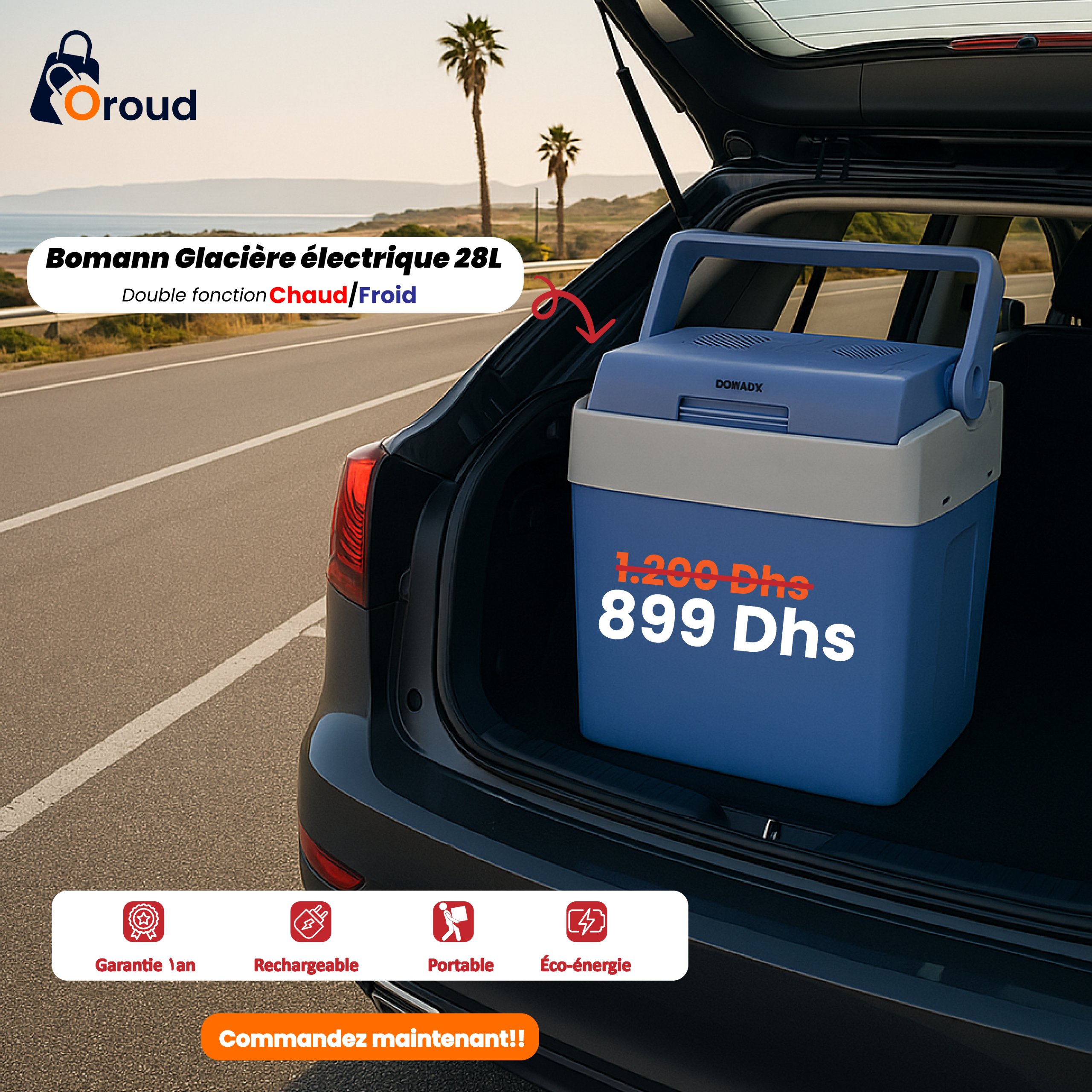 Image de Bomann Glacière électrique Chaud / Froid - 28 L - Bleu pour Voiture, 12 volts 220 volts - ALLEMAND - Unbranded