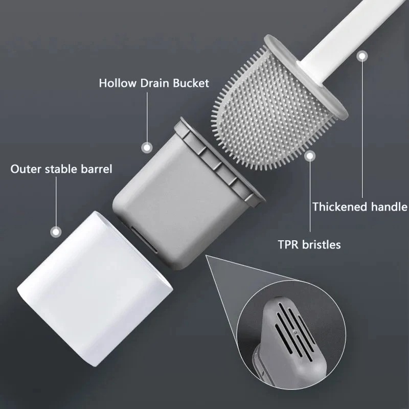 Brosse de Toilette en Silicone – Nettoyage Efficace et Pratique