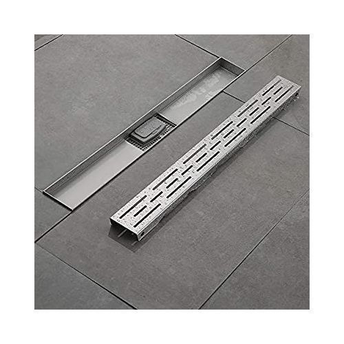 Image de Caniveau de douche - En acier inoxydable - Avec siphon - 50cm - Unbranded