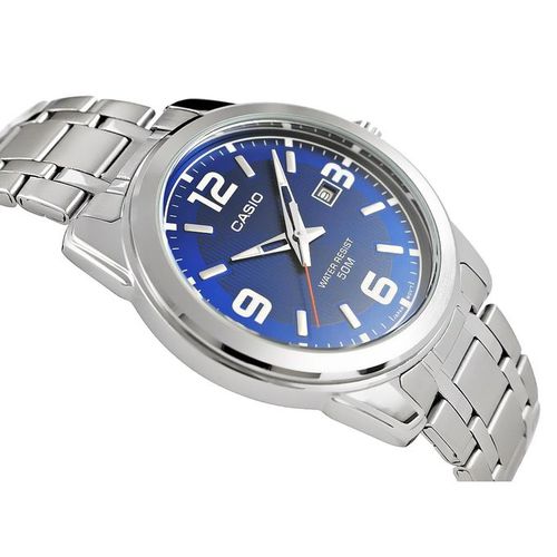 Casio Montre Homme Argente Bracelet En Acier Inoxydable