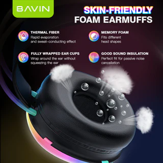 Image de Casque Bluetooth RGB sans fil BAVIN BH32 - Unbranded