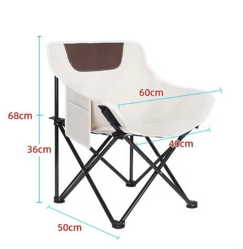 Chaise de plage portable pliante polyvalente à usage général, couleur beige