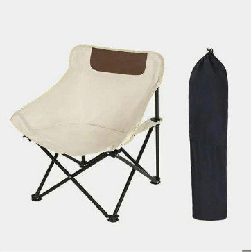 Image de Chaise de plage portable pliante polyvalente à usage général, couleur beige - Unbranded