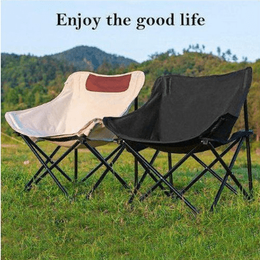 Image de Chaise de plage portable pliante polyvalente à usage général, couleur beige - Unbranded