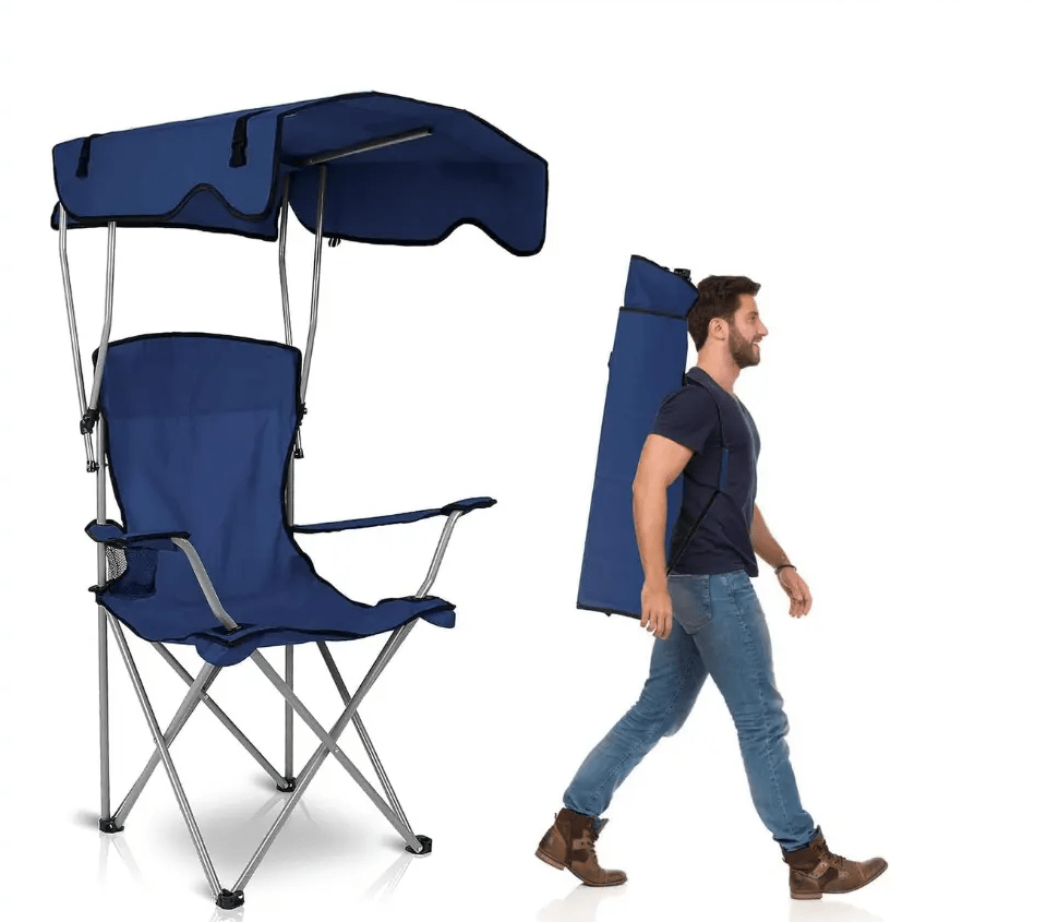 Chaise Pliante Confort avec parasole