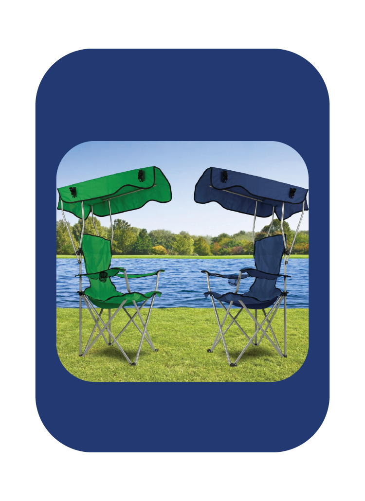 Image de Chaise Pliante Confort avec parasole - Unbranded