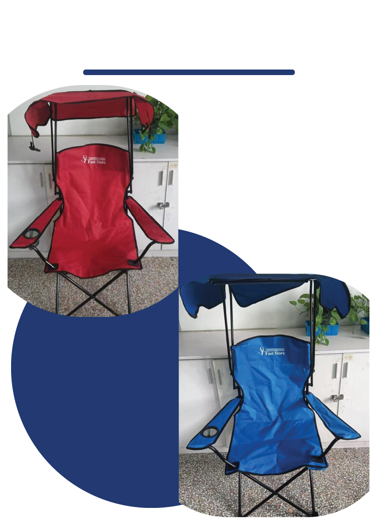 Image de Chaise Pliante Confort avec parasole - Unbranded