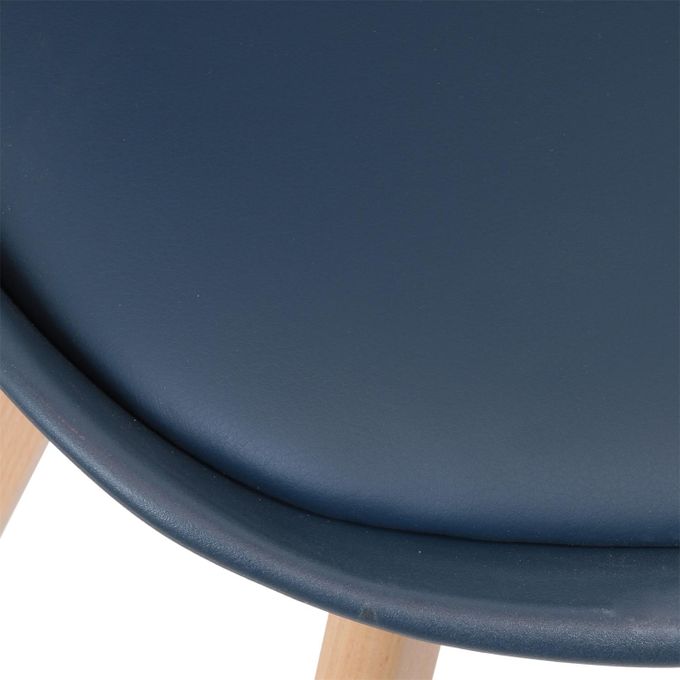 Chaise Scandinave CMP Paris avec Coque Rembourrée - Bleu