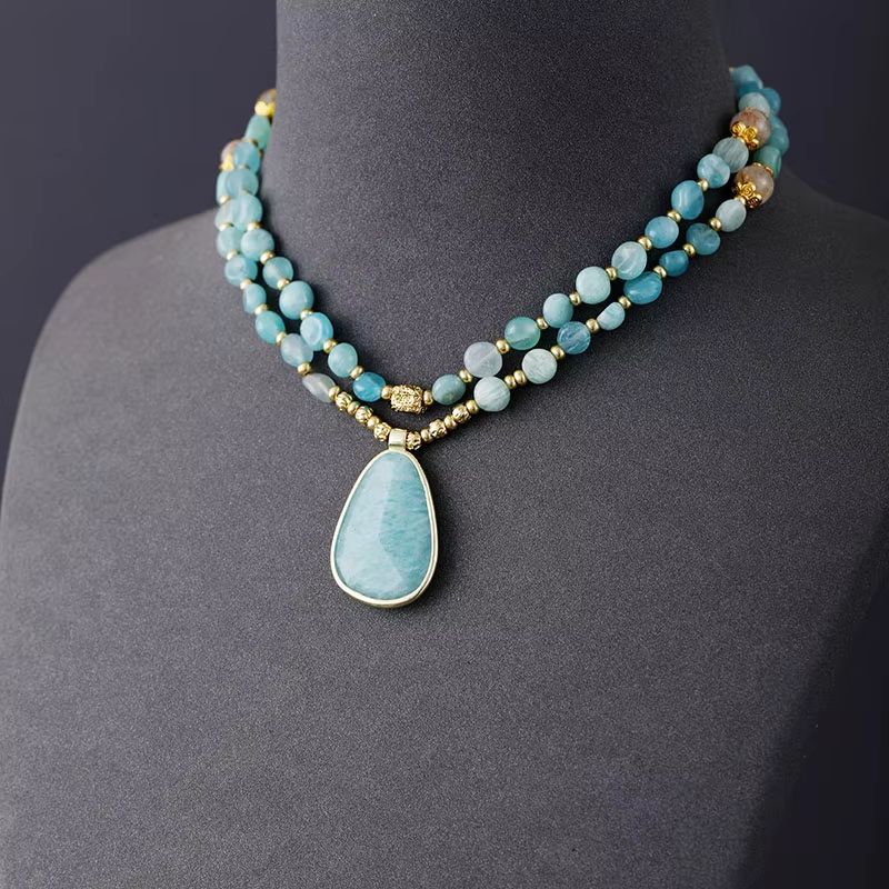 Collier et Pendentif en Amazonite