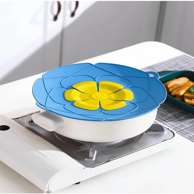 Image de Couvercle Anti-Débordement en Silicone – Prévention des Renversements en Cuisine - Unbranded