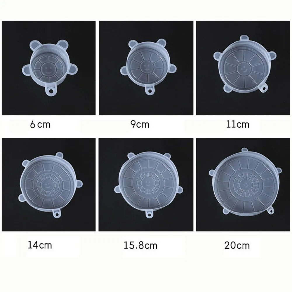 Image de Couvercles en Silicone Super Stretch - Ensemble de 6 pièces - Unbranded