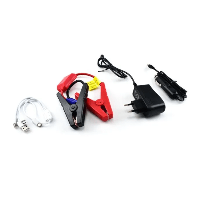 Image de DINGQI Démarreur d'urgence de saut de voiture, batterie d'alimentation, avec double sortie USB, torche LED, SOS - Unbranded