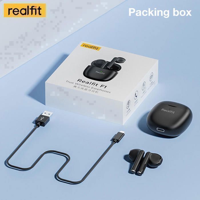 Image de Écouteurs intra-auriculaires Bluetooth Realfit F1, Type-C Couleur : Violet - Unbranded