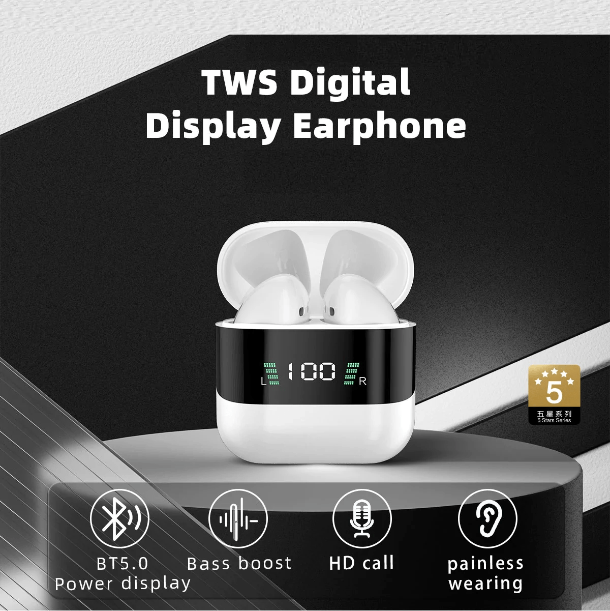 Image de Écouteurs sans fil avec ecran LCD - Unbranded