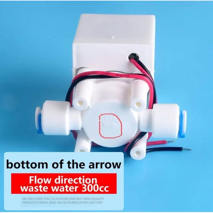 Électrovanne de purificateur d'eau CNKB DC24V RO à connexion rapide avec limite de débit de 300 cc et électrovanne de rinçage automatique de 18 secondes