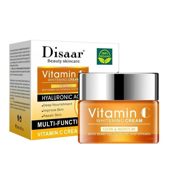 Ensemble 2 Pcs, Nettoyant Pour Le Visage et Crème blanchissant à la Vitamine C Pour Le Visage
