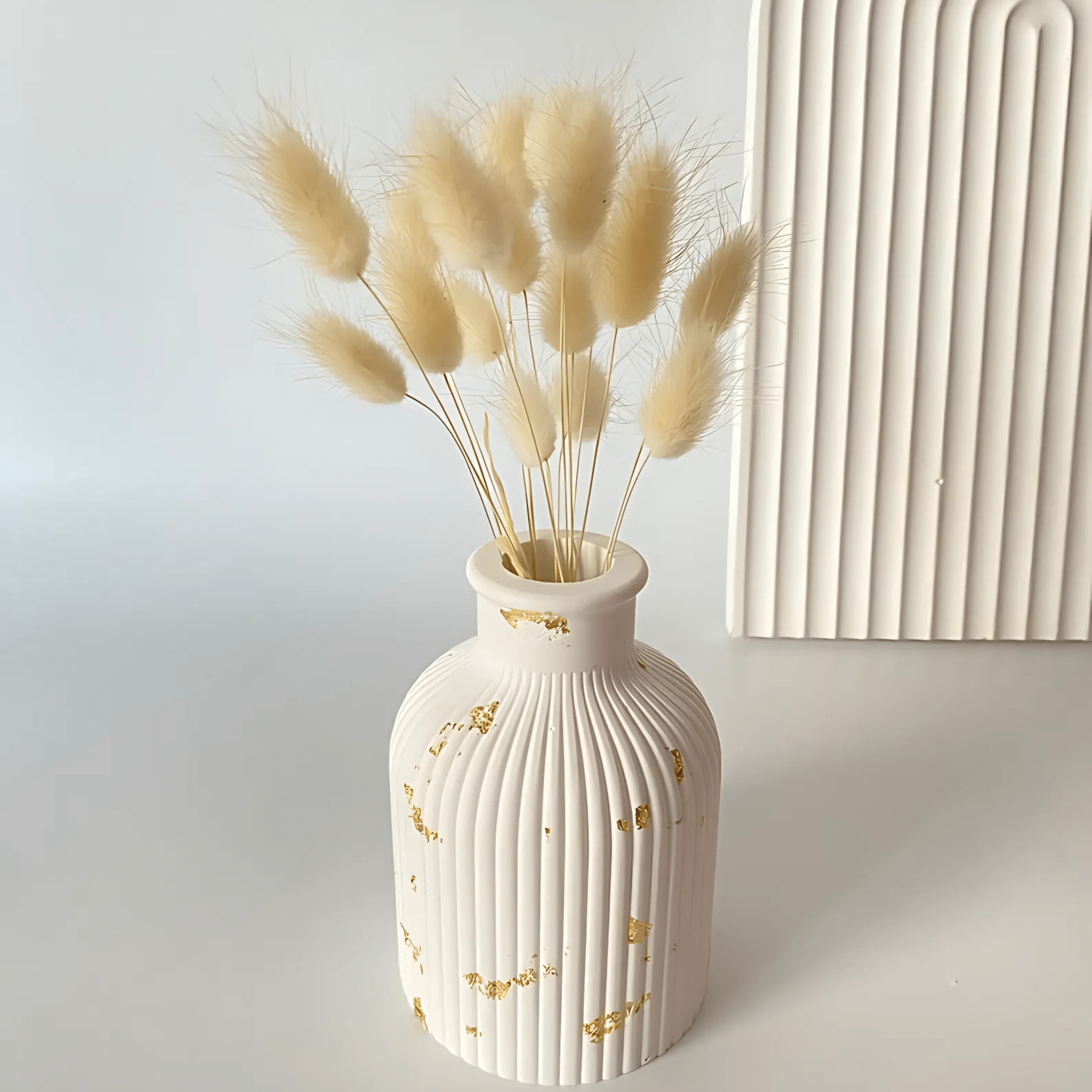 Ensemble de Plateaux Décoratifs en Béton Blanc