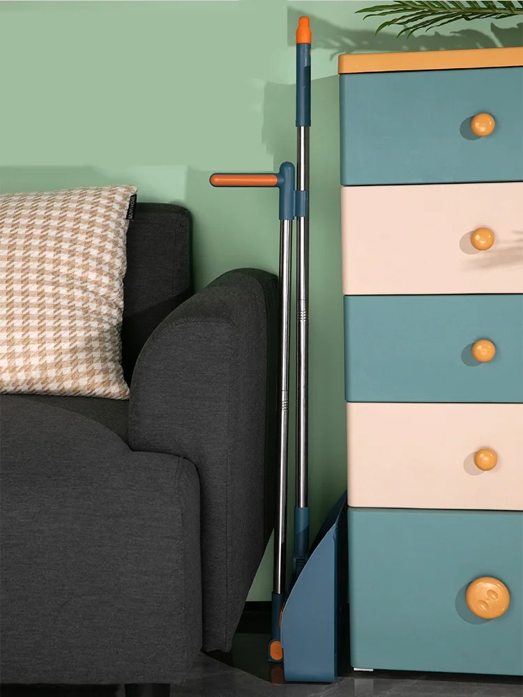 Image de Ensemble d’essuie-poussière pliable – Balai rotatif 180° &amp; pelle rabattable - Unbranded