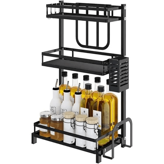 Étagère à Epice-3 Niveaux pour Cuisine métal inoxidable