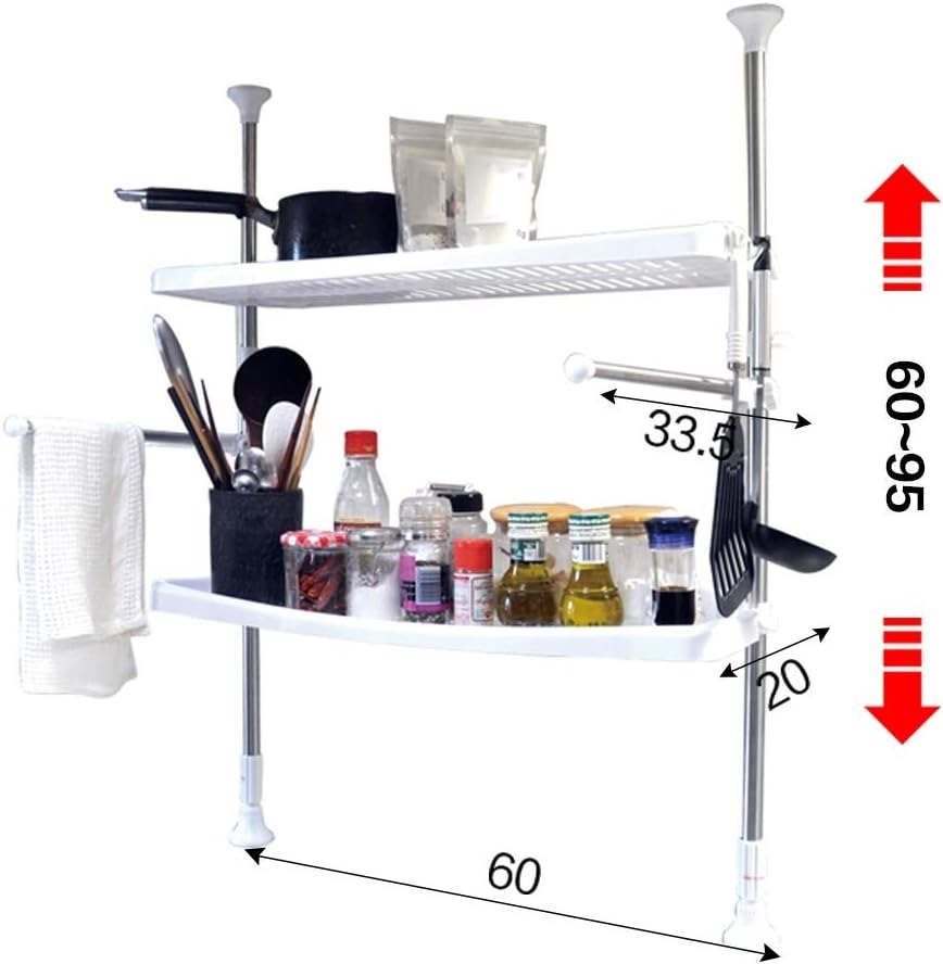 Étagère de Comptoir pour Épices – Organisateur de Cuisine en Acier Inox