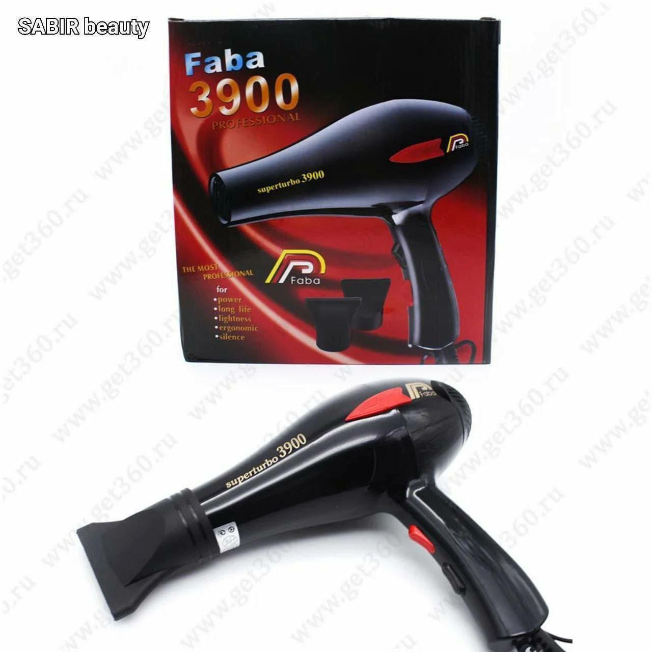 Faba Sèche-cheveux FABA Super turbo 3900 professionnel-1800W Noir