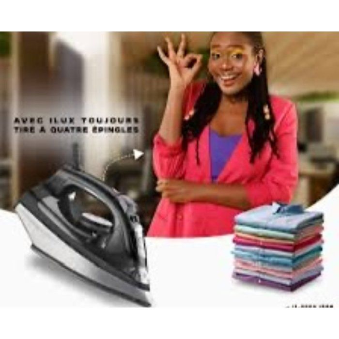 Image de Fer a repasser/ Fer à vapeur 320ML / 2200W couleurs aléatoires [noir et rose] - Unbranded