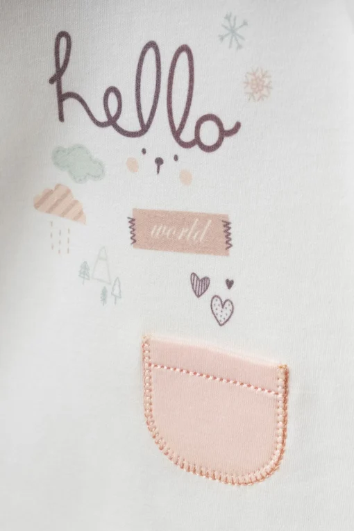 Image de Grenouillère douce 100% Coton – Poche, Volants et Bonnet Assorti - Unbranded