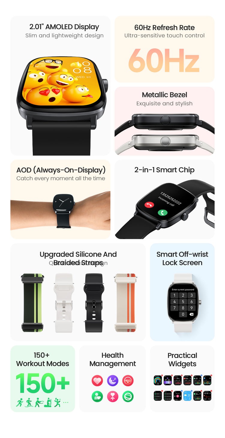 Image de Haylou RS5 Montre Connectée – Élégance et Polyvalence au Poignet - Unbranded