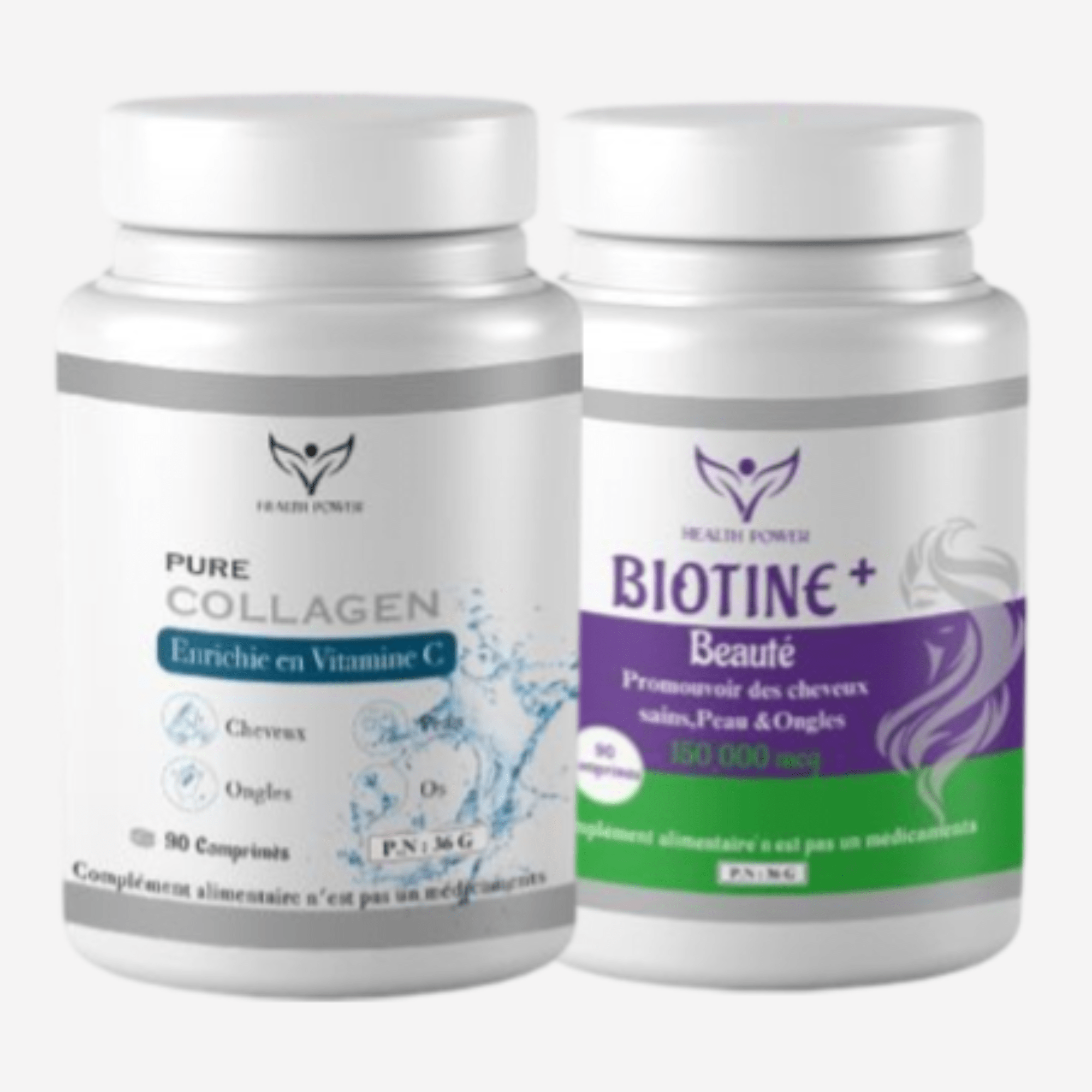 HEALTH POWER PACK BIOTINE 90 COMPRIMES + PURE COLLAGENE 90 COMPRIMES