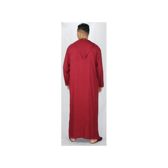 Image de Jabador Maroc Djellaba désert 100/100 coton -bordeaux - Unbranded