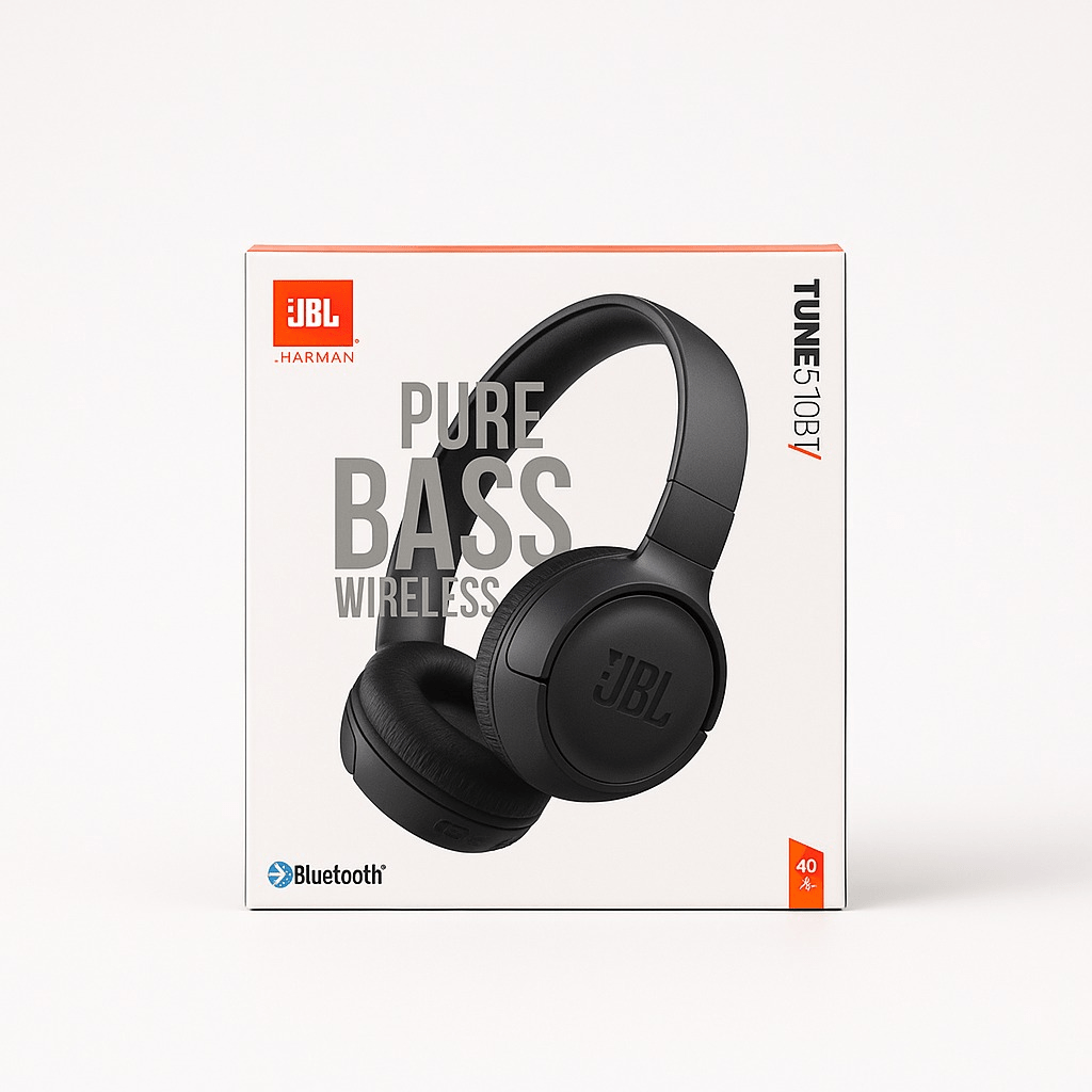 Image de JBL Tune 510BT – Casque Sans Fil Bluetooth avec Son Pure Bass, Autonomie 40H, Micro Intégré