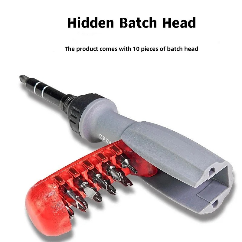 Image de Jeu Tournevis à cliquet avec embout magnétique à cliquet multi-embouts - Unbranded