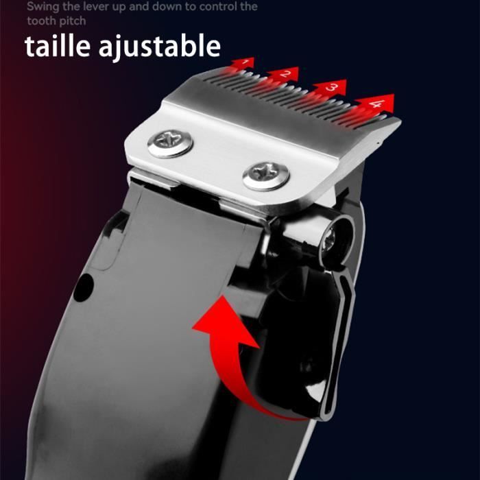 Image de KEMEI - Tondeuse à Cheveux Professionnelle - KM-809A - Sans Fil - 4 Peignes de Guide - Réglages de Longueur 0.5-13mm - Unbranded