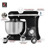 Image de Kenz Robot pétrin pâtissier 6 vitesses 1200w, 5L, multifonction - Unbranded