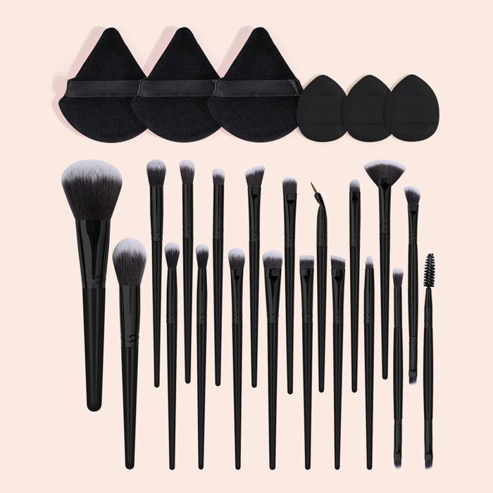 Kit de 20 pinceaux de maquillage - Noir