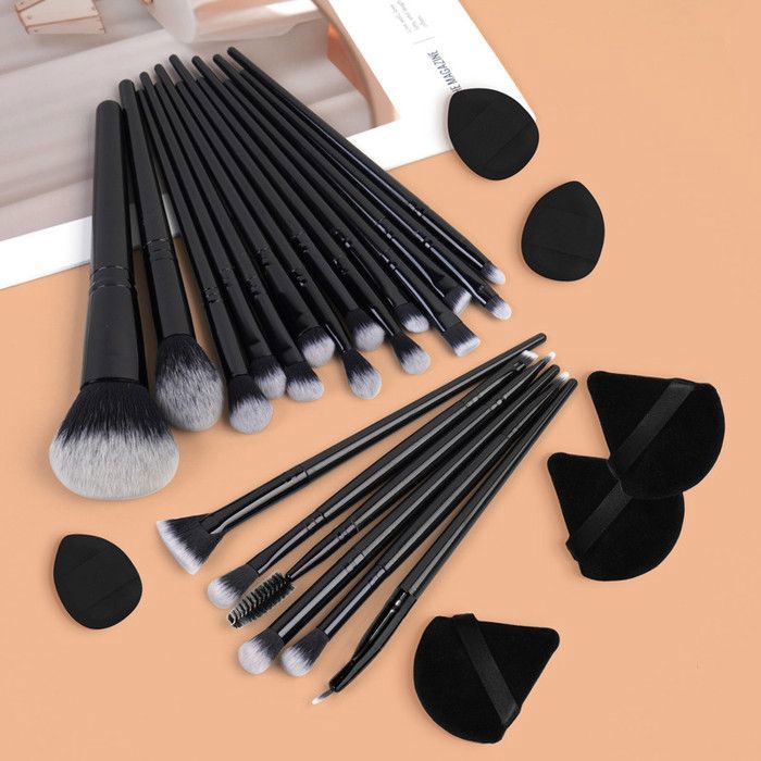 Image de Kit de 20 pinceaux de maquillage - Noir - Unbranded